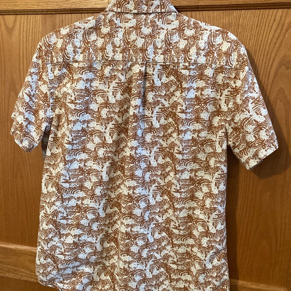 RUE SAINT PATRICK. Cotton & Linen Blend. Zebra pattern. Size Large Modern fit - Picture 4 of 5